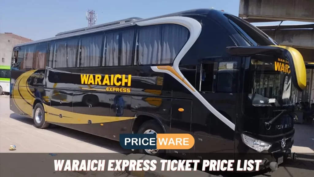 Waraich Express Ticket Price List